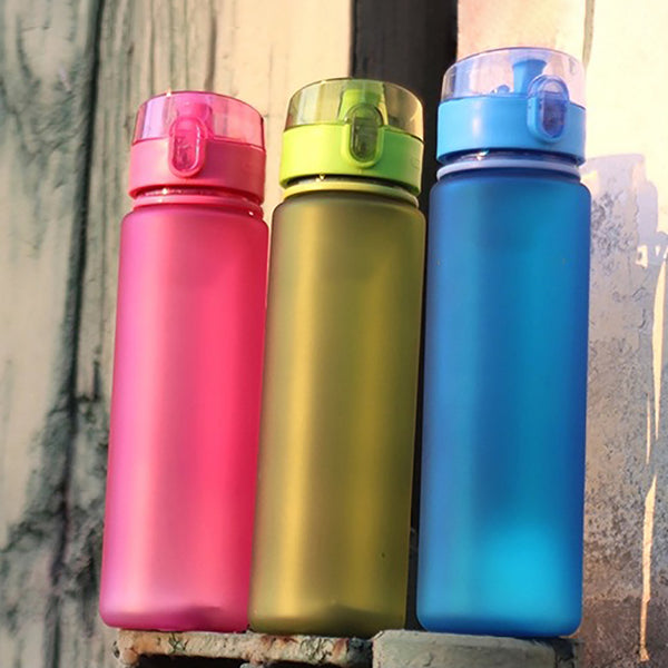 400ml/560ml Frosted Portable Leak Proof Outdoor Travel Sports Water Cup Bottle - Ecart