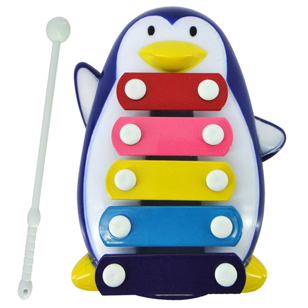 Baby Kids 5 Tones Cartoon Penguin Xylophone Hand Knock Musical Instrument Toy - Ecart