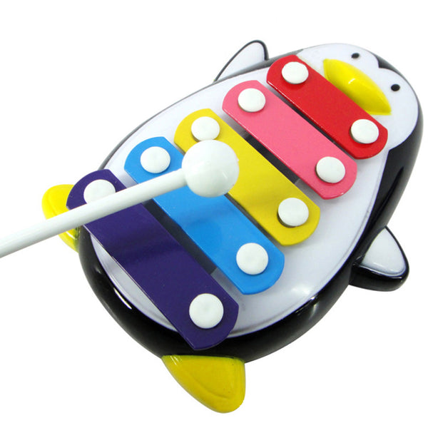 Baby Kids 5 Tones Cartoon Penguin Xylophone Hand Knock Musical Instrument Toy - Ecart