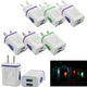 Universal Home Travel Portable LED 2 USB Ports Smart Charger Adapter US/EU Plug