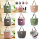 Portable Picnic Lunch Bag Outdoor Food Storage Polka Dot Drawstring Carry Tote
