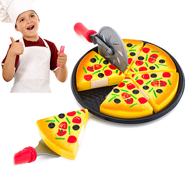 Child Kitchen Simulation Pizza Party Fast Food Slices Cutting Play Food Toy - Ecart