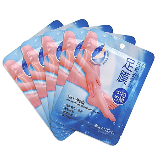 1/2/3Pair Milk Bamboo Vinegar Remove Dead Skin Foot Skin Smooth Whitening  Moisturizing Peeling Feet Mask Membrane