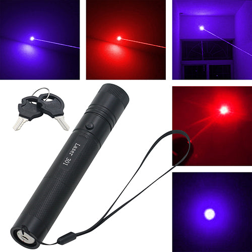 Powerful Military Red Purple Laser Pointer Pen 5mW Burning Lazer Visible Beam - Ecart