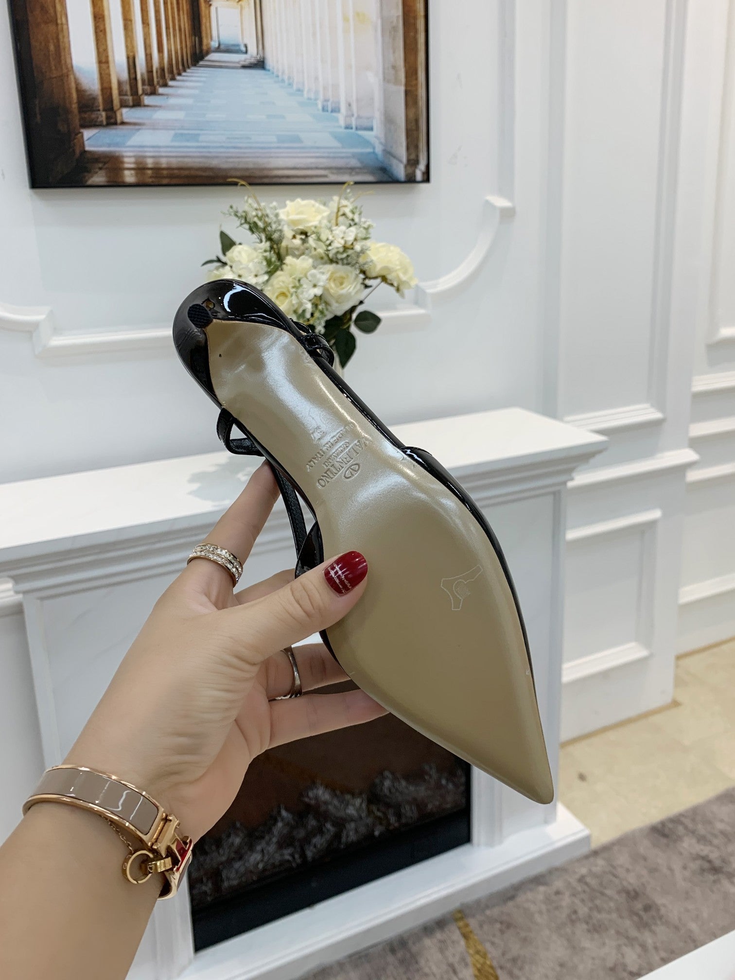 Valentino Fashion Trending Women Sandals High Heel 7.5cm Shoes 1