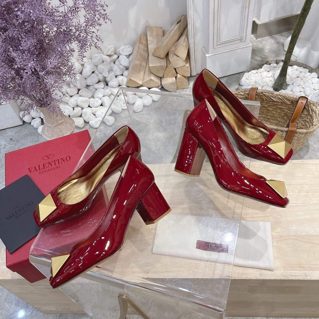 Valentino Women Casual Fashion Shoes Heel 8.5cm 6cm 07