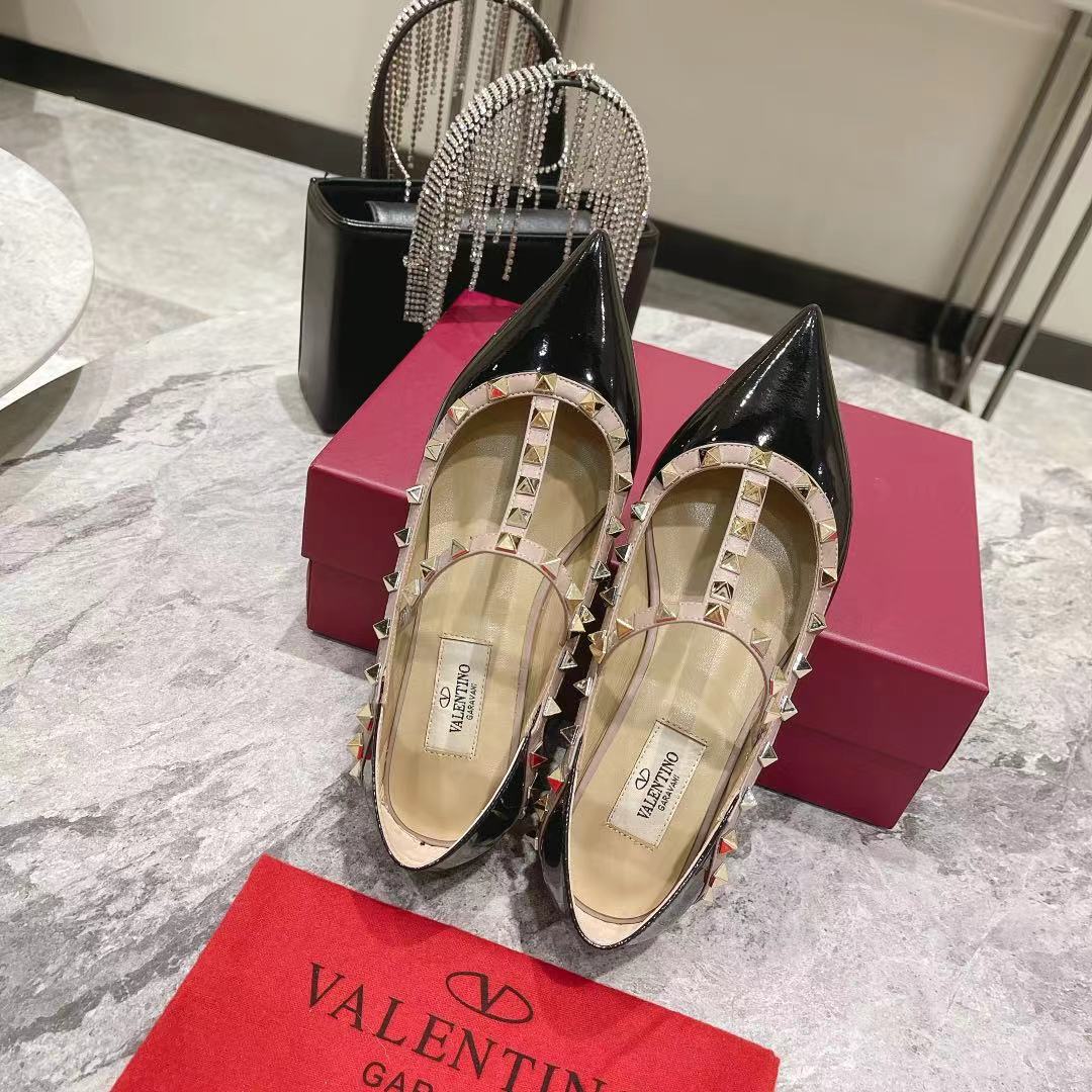 Valentino Fashion Leather Women Shoes 02