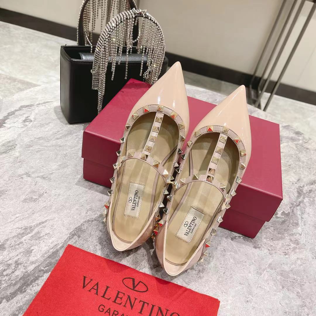 Valentino Fashion Leather Women Shoes 01