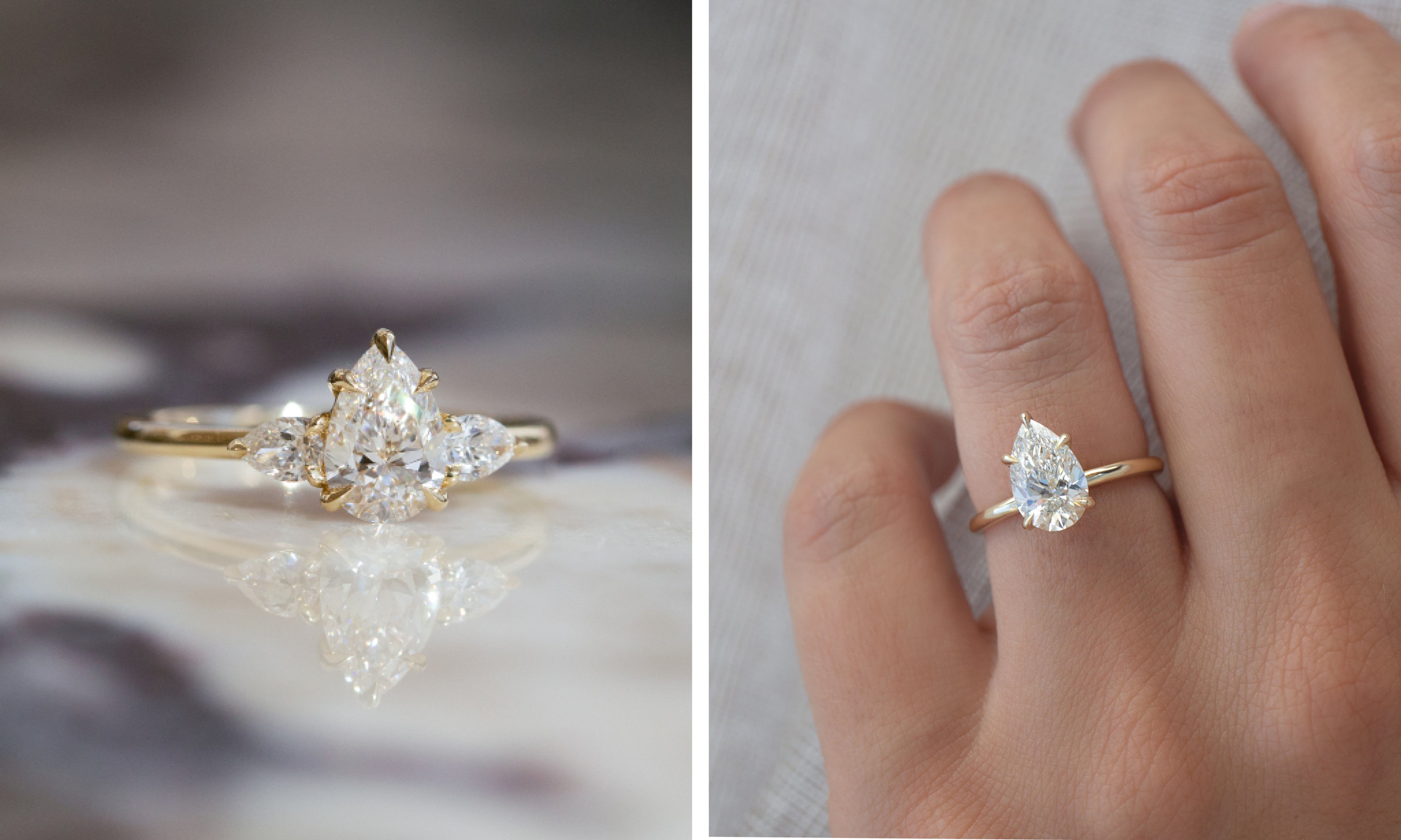 pear diamond engagement rings