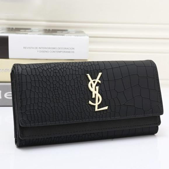 YSL Women Fashion Leather Buckle Wallet Purse-1