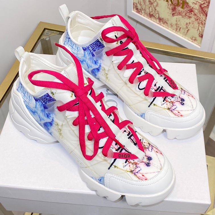 Christian Dior hot sale letter print stitching color ladies sneakers-8