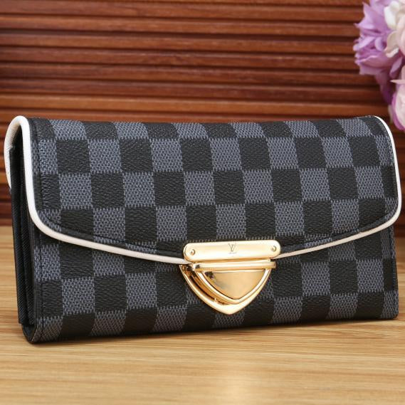 Louis Vuitton Women Fashion Leather Buckle Wallet Purse-10