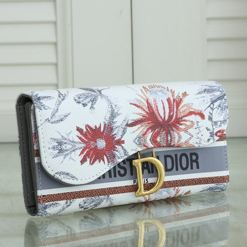 Dior Women Fashion Leather Buckle Wallet Purse -2