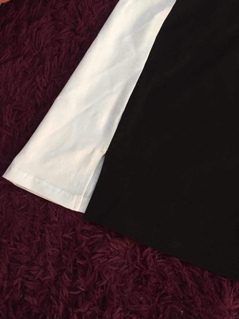 Adidas White/Black Splicing Tee Dress