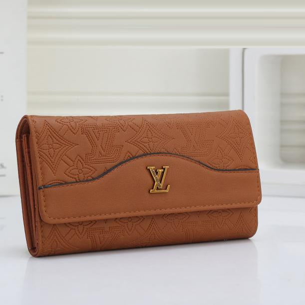 Louis Vuitton Women Fashion Leather Buckle Wallet Purse-17