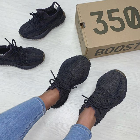 Adidas Yeezy Boost 350 V2 Black grey coconut lovers Black Angel Sports shoes-7