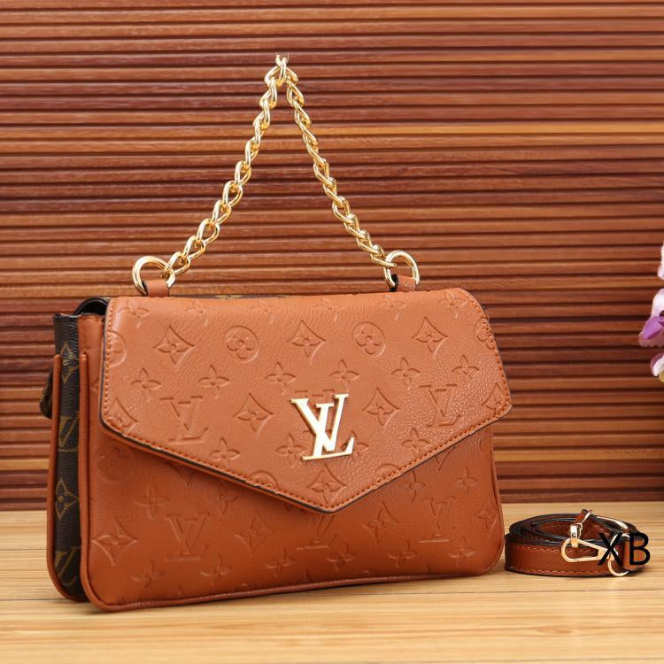 Louis Vuitton Women Fashion Leather Chain Satchel Shoulder Bag H