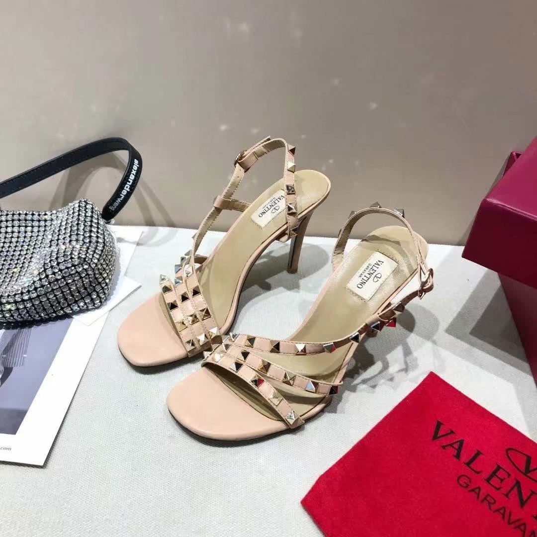 Valentino Fashion Trending Leather Women High Heels Shoes Women-