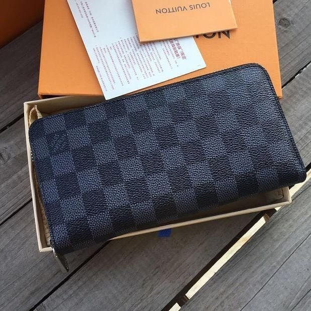 Louis Vuitton LV Classic Women Leather Zipper Wallet Purse Clutc