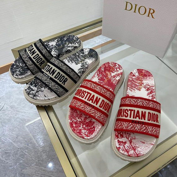 Dior Dway Heeled Slide G Sandals Shoes