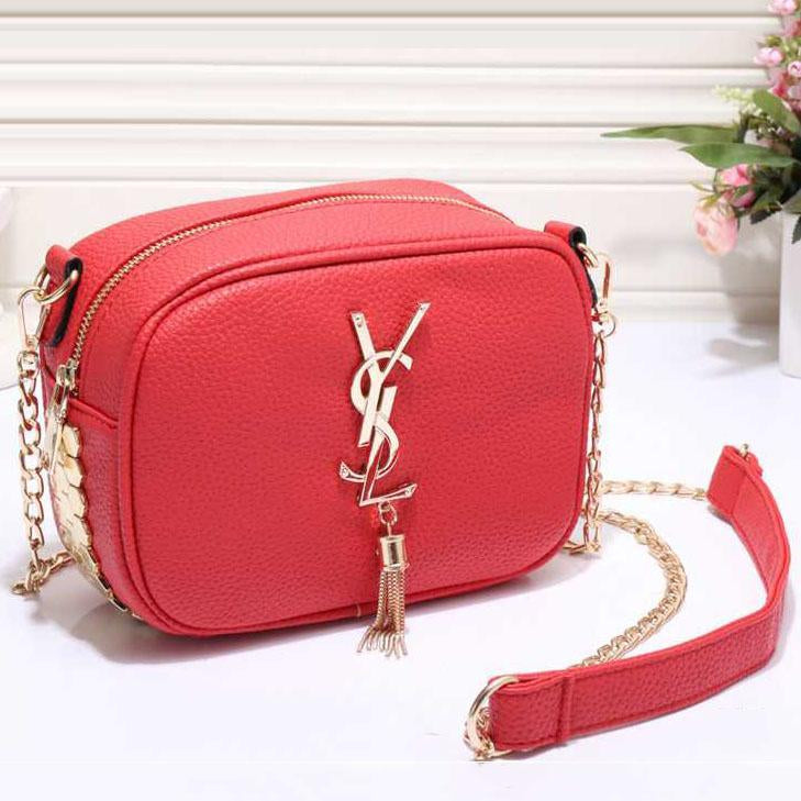 YSL Women Shopping Leather Crossbody Satchel Shoulder Bag