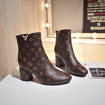 LV Louis Vuitton Womens Leather Boots Shoes-59