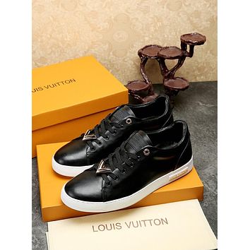 LV Louis Vuitton Mens Leather Fashion Sneakers Shoes-142
