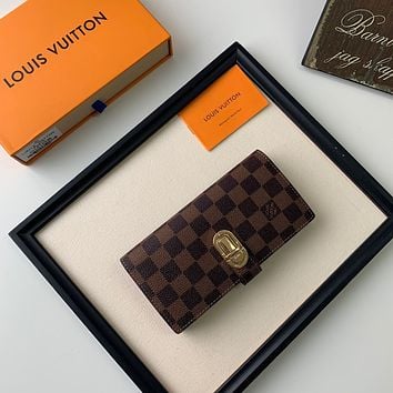 LV Louis Vuitton DAMIER CANVAS Curieuse WALLET