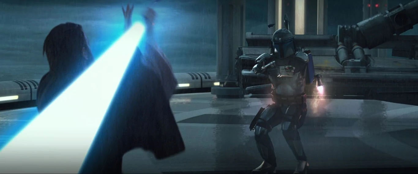 Obi-Wan versus Jango Fett