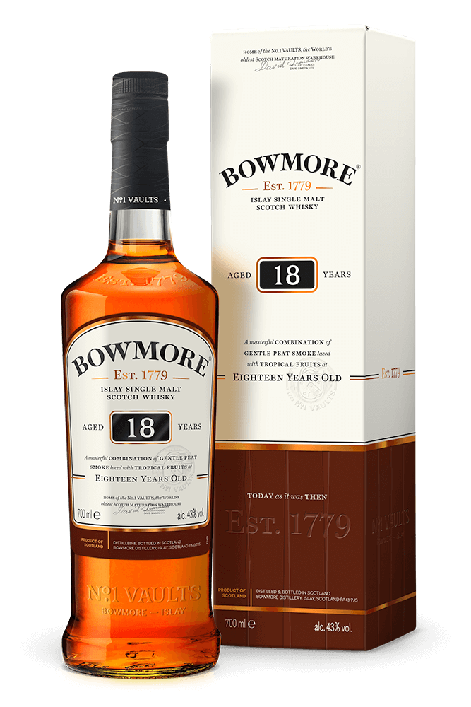 Bowmore Islay Single Malt Aged 18 Years Scotch Whiskey -750 ml