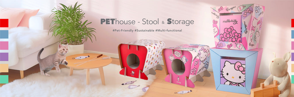Sanrio Hello Kitty furniture PEThouse Stool 貓窩
