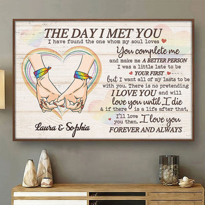 You're The One Whom My Soul Loves, LGBTQ+ Couples - Gift For Couples,  Personalized Horizontal Poster, Pawfect House ™