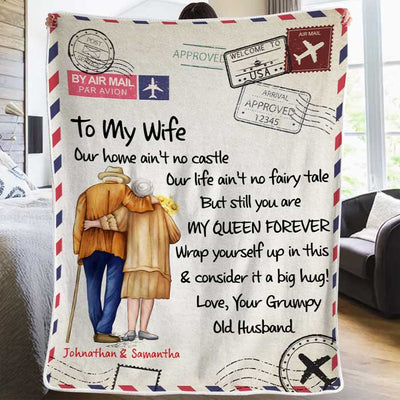 Our Life Ain't No Fairy Tale - But Still You Are My Queen Forever - Personalized Blanket.