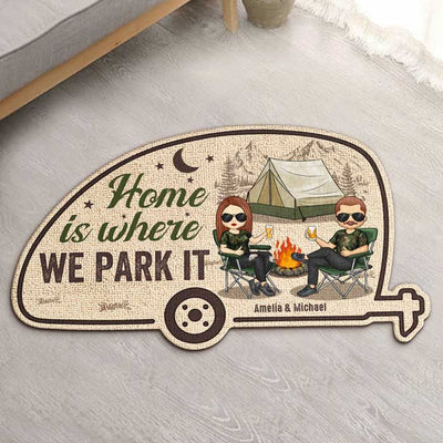 Home is Where you park it Mat, Camping Gift, Camping Welcome Mat