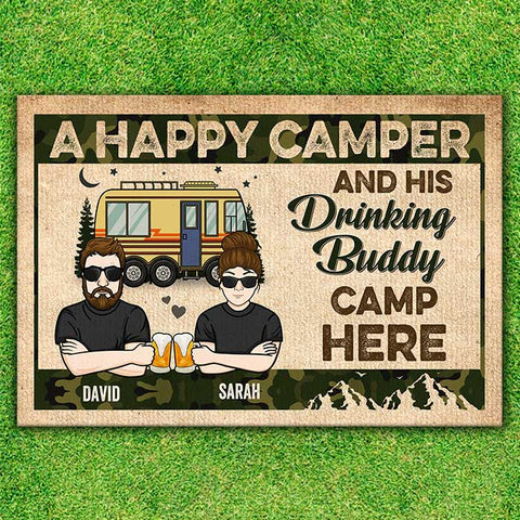 Happy Campers - Personalized Decorative Mat - Pawfect House ™