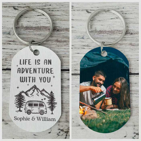 J The Moment Your Heart Stopped - Personalized Keychain - Gift for Couples, Husband Wife - PawfectHouses.com