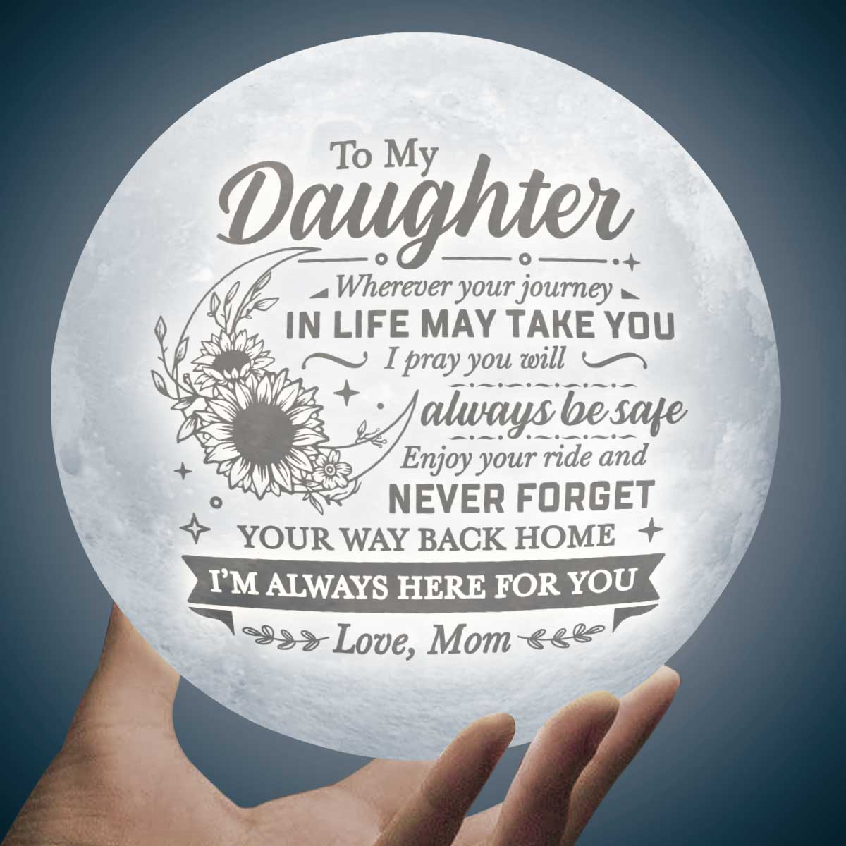 mom to daughter moon lamp