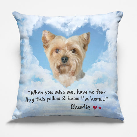 Personalized Pet Pillow Cover With Insert Paw Print Design 