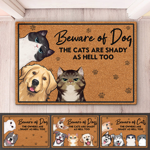 Personalized Pets Doormat - Up to 6 Pets - Decorative Mat - Upload Photo