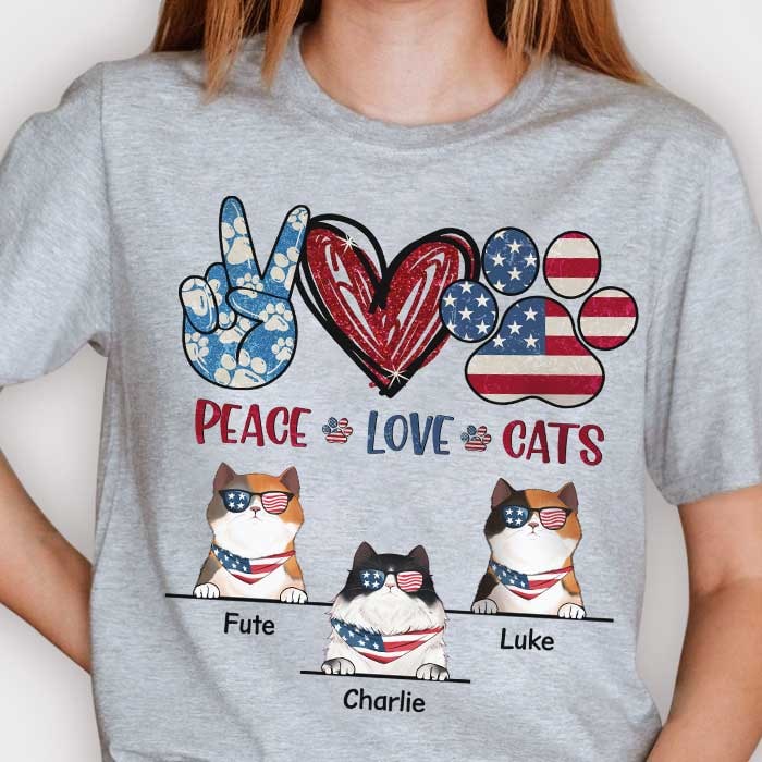 peace love cats t shirt