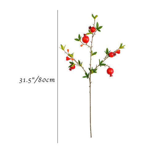 Artificial Pomegranate mon Branches for Kitchen Party Decoration tall Fake Pomegranate for tall vase Decor Farmhouse Style Home Table Centerpiece fake Pomegranate tree Pomegranate twigs Pomegranate fruits bulk