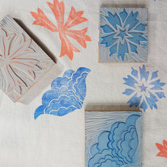 Lino block printing