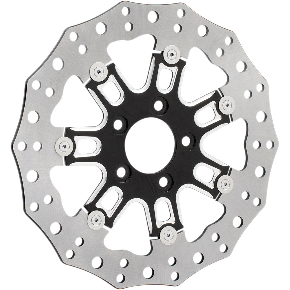 Arlen Ness Front Rotor - 7 Valve - 11.8IN - Black - For: Harley Davidson - Dyna, Softail