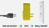 V3CW: White Motorized Pop Up Outlet with USB