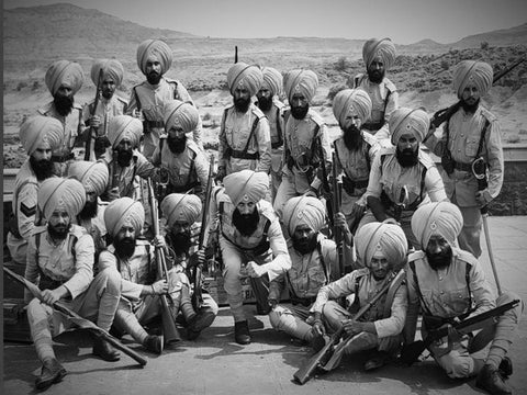 Photo of Sikhs troops during the Battle of Saragarhi