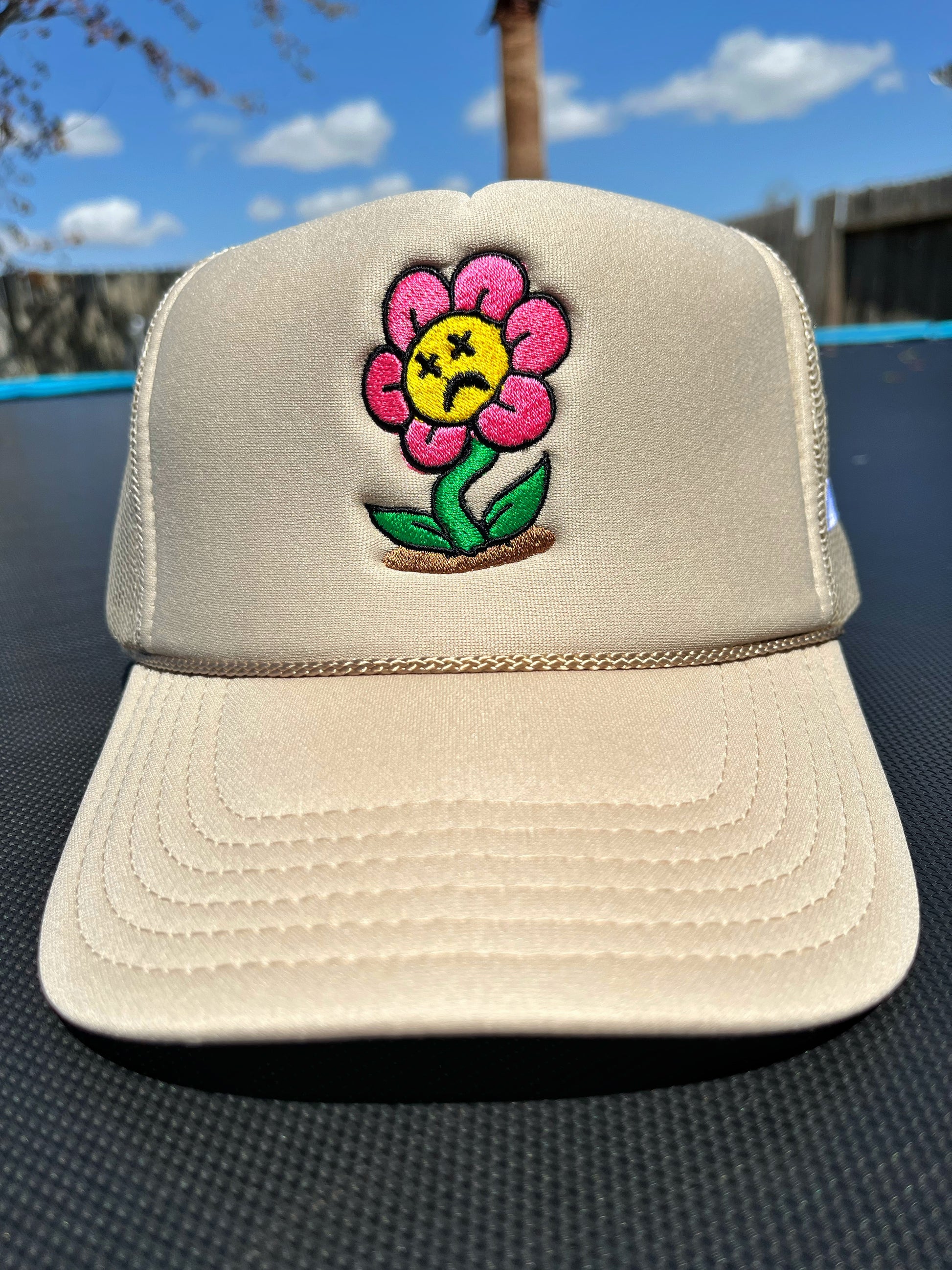 embroidery on trucker hat