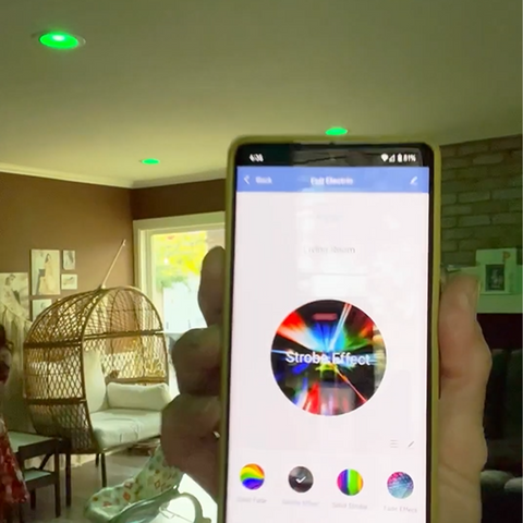 strobe effect on the Feit Electric app