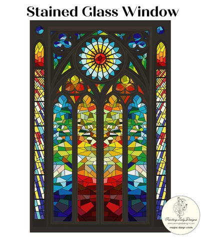 stained glass window, art paper