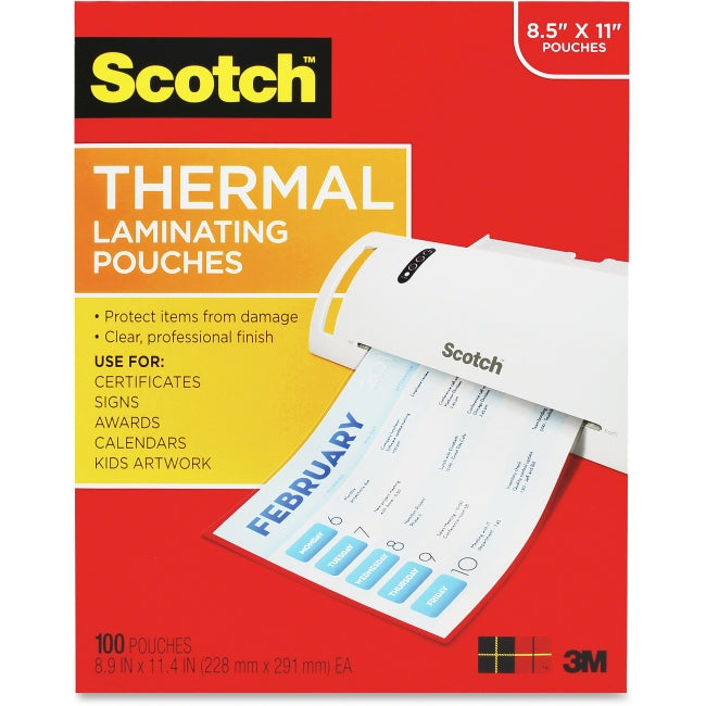 3m Scotch Thermal Pouches Letter Size 3 Mil Thick Tape4backup Kandf Associates Llc 