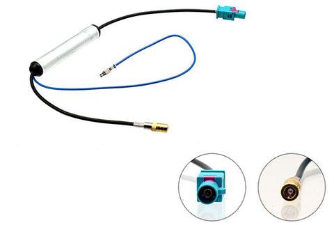 Male Fakra - SMB Female Antenna Adapter. Allows retention of original DAB antenna to aftermarket head unit.